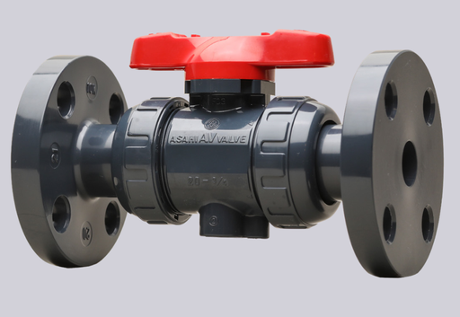 [1629040] ASAHI BALL VALVE 4" (DN100) PVDF BODY  PTFE SEAT-FKM (FPM-75) O-RING ANSI 150# FLANGED ENDS (FLANGE x FLANGE) MANUAL TEE HANDLE FULL BORE TYPE-21 PN 1629040  150 PSI CWP